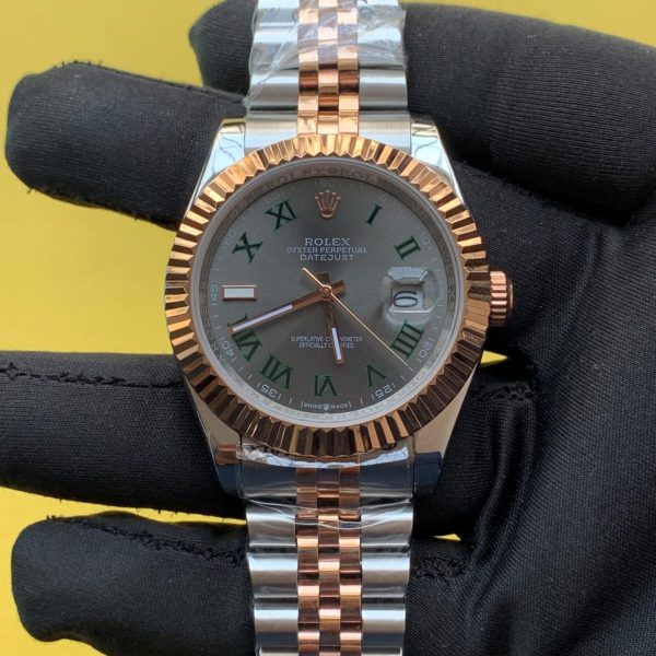 Rolex Datejust 41mm Roman Dial & Rose Gold Jubilee Bracelet