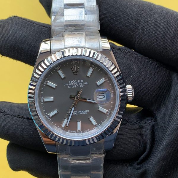 Rolex Datejust 41MM Slate Index Dial Fluted Bezel Oyster Bracelet