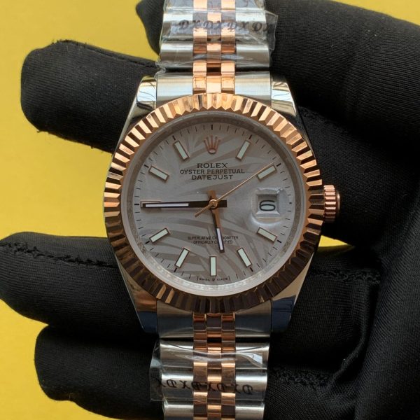 Rolex Datejust 41MM Silver Palm Motif Dial126231 Watch