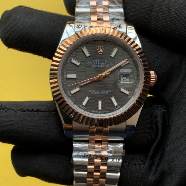 Rolex Datejust 41MM Slate Grey Fluted Motif Dial Men's Watch