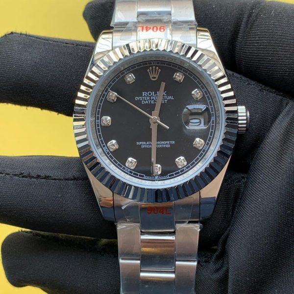 Rolex Datejust 41mm Black Diamond Dial 126334 Wrist Watch