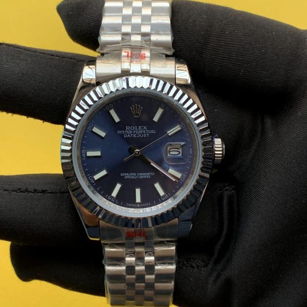 Rolex Datejust 41mm Blue Stick Dial Jubilee Bracelet 126334