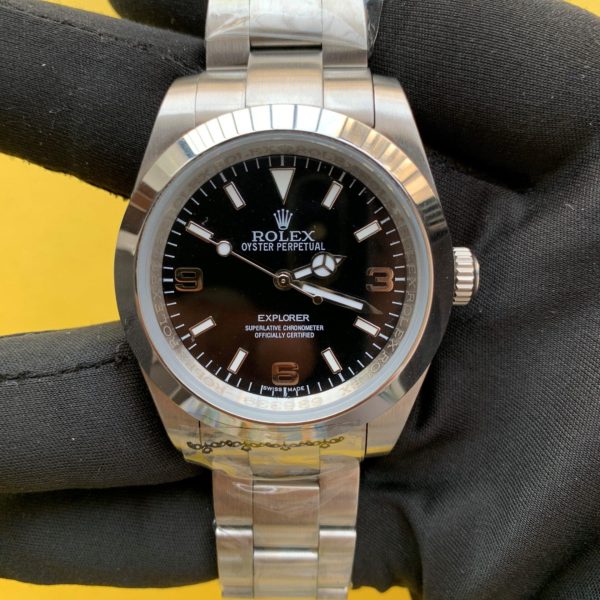 Rolex Explorer 39MM Black Dial Automatic Men's Watch 214270