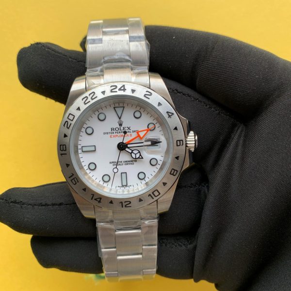 Rolex Men's Explorer II Steel 42mm White Dot Dial Watch 216570