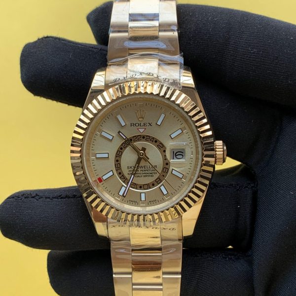 Rolex Sky-Dweller 326938 Full Gold Index Dial Oyster Watch