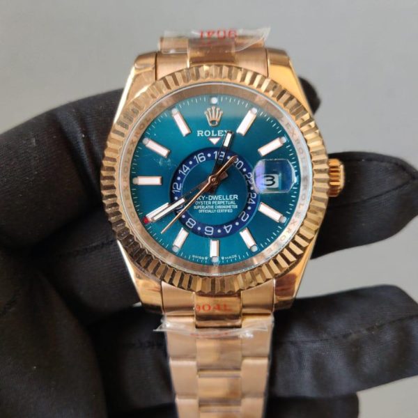 Rolex Sky-Dweller 42 mm Blue Dial Rose Gold Bracelet 336935