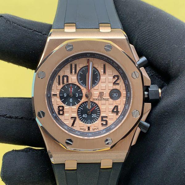 AP Royal Oak Offshore Rose Gold Chronograph 42MM Dial Mens Watch