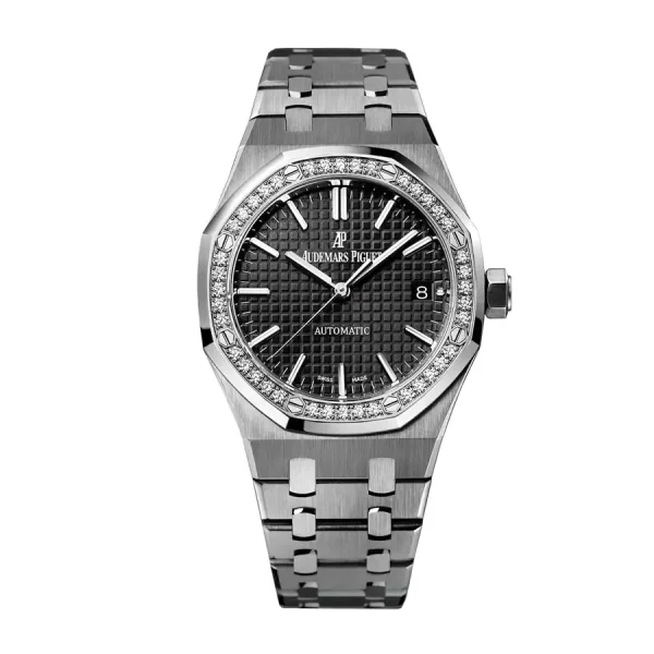 Audemars Piguet Royal Oak 41MM Stainless steel black Dial Diamond Bezel Watch