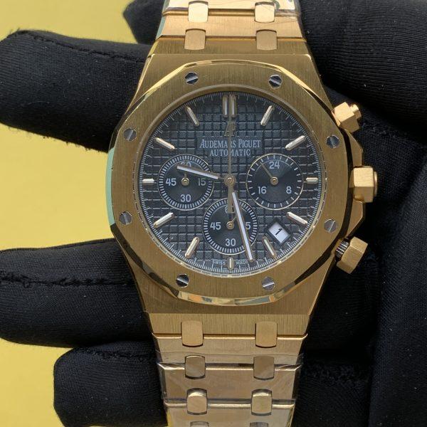 Audemars Piguet Royal Oak Chronograph Yellow Gold Black Dial 42MM Watch