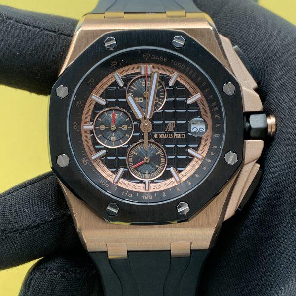 Audemars Piguet Royal Oak Chronograph Rose Gold Black Dial 44MM Offshore Men’s Watch