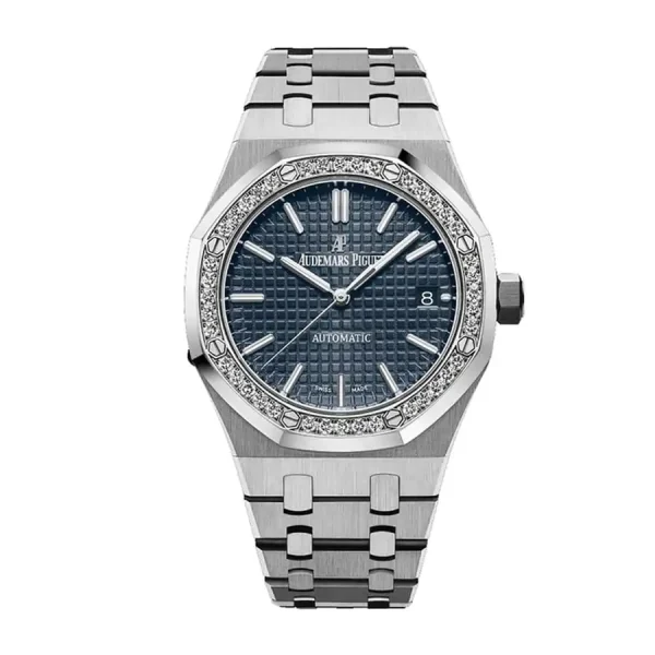 Audemars Piguet Royal Oak With Diamonds Bezel 41mm Steel Blue Dial Wrist Men’s watch