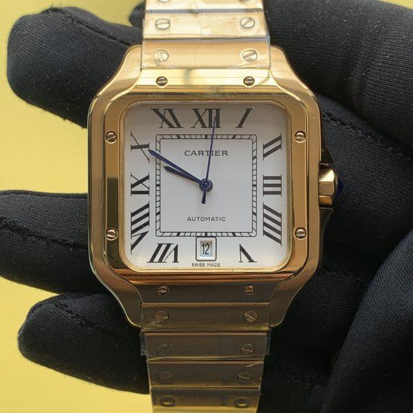 Cartier Santos Large Yellow Gold 39mm Watch WGSA0029