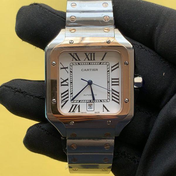 Santos De Cartier Two-Tone Rose Gold 39mm Mens Watch W2SA0007