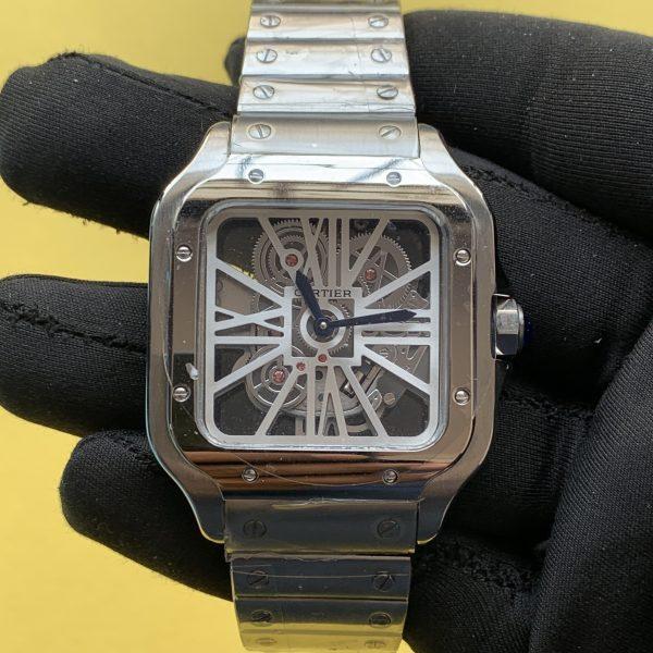 Santos De Cartier Skeleton 40mm Men's Watch WHSA0015