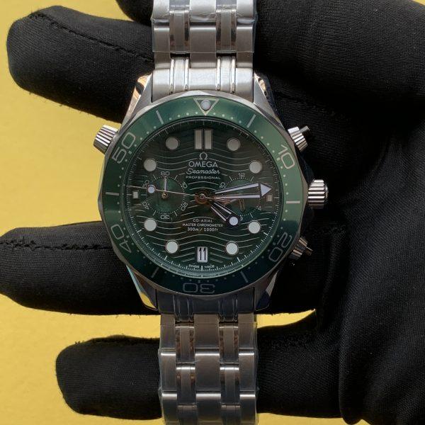 Omega Seamaster 300m Chronograph 44mm Green Dial Men's Watch