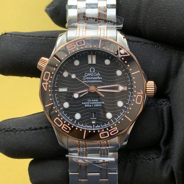 Omega Seamaster 300M 42mm Two Tone Black Dial Automatic Men's Watch