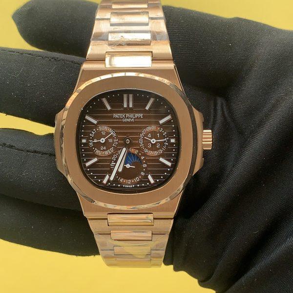 Patek Philippe 5740/1G Nautilus Perpetual Calendar Rose Gold 40mm Brown Dial Watch