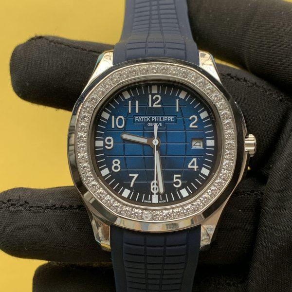 Patek Philippe Aquanaut Blue Dial Diamond Bezel Men’s Watch