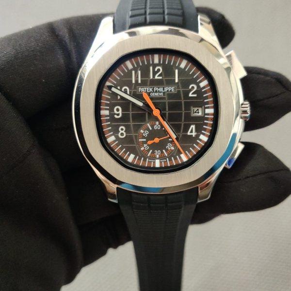 Patek Philippe Aquanaut Chronograph 5968A-001 Black Dial Rubber Belt Watch