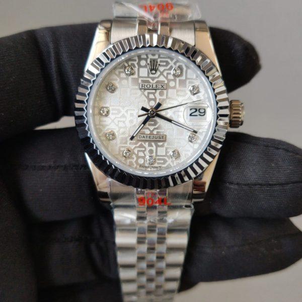 Rolex Lady-Datejust 31MM 179174-SLVJDJ Silver Jubilee Diamond Fluted White Gold Stainless Steel Jubilee