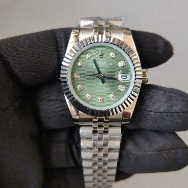 Rolex Lady-Datejust 31MM Green Diamond Dial Fluted Bezel Jubilee Bracele 278274