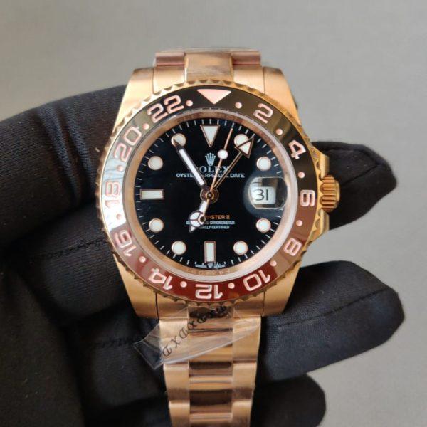 Rolex GMT-Master II Root Beer Rose Gold/Steel Black 40MM Dial Black/Brown Ceramic Bezel 126711CHNR