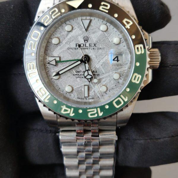 Rolex GMT Master II Meteorite Grey Dial & Black/Green Ceramic Bezel Jubilee Bracelet 126719BLRO