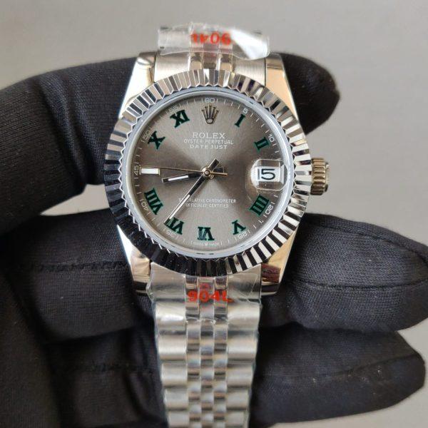 Rolex Lady-Datejust 31MM Steel Roman Grey Dial Jubilee Bracelet Watch 126334